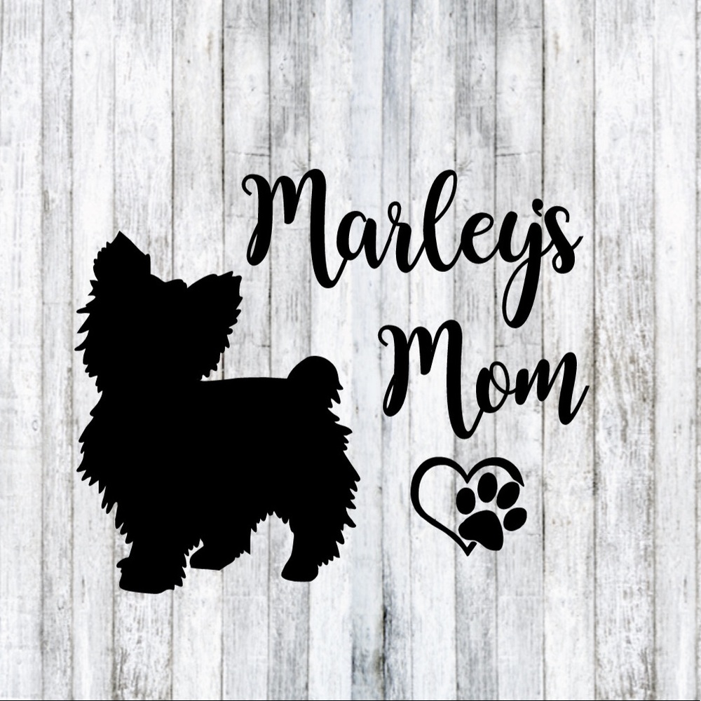 Request!  Marley’s Mom :) Yorkie Decal (White)
